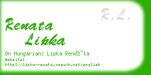 renata lipka business card